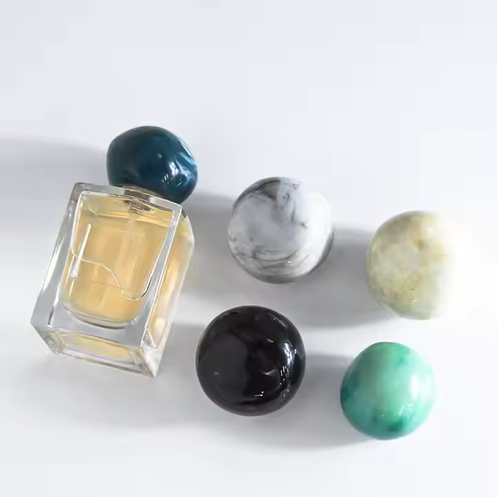 Factory 30ml 50ml clear Perfume Glass Label square Container Packaging Home Bottle New Design Black Cap