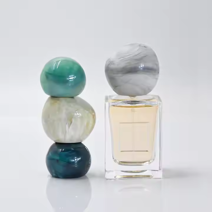 Factory 30ml 50ml clear Perfume Glass Label square Container Packaging Home Bottle New Design Black Cap
