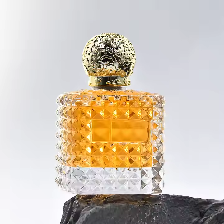 High Quality Recyclable Clear Glass Perfume Bottle Luxury square Perfume Bottle 100ML Empty Perfume Bottle