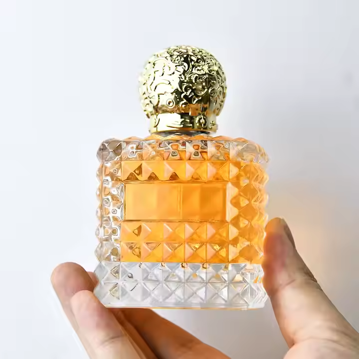 High Quality Recyclable Clear Glass Perfume Bottle Luxury square Perfume Bottle 100ML Empty Perfume Bottle