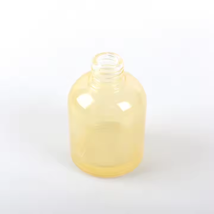 Round 150ml Reed Diffuser for Bathroom air Freshener Volatile Light Yellow Glass Aromatherapy Bottle