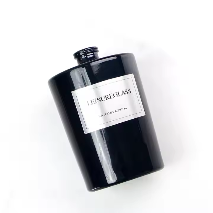 80ML Round Black Perfume Spray Bottle with Pump Spreayer Lid for Sealing and Storage
