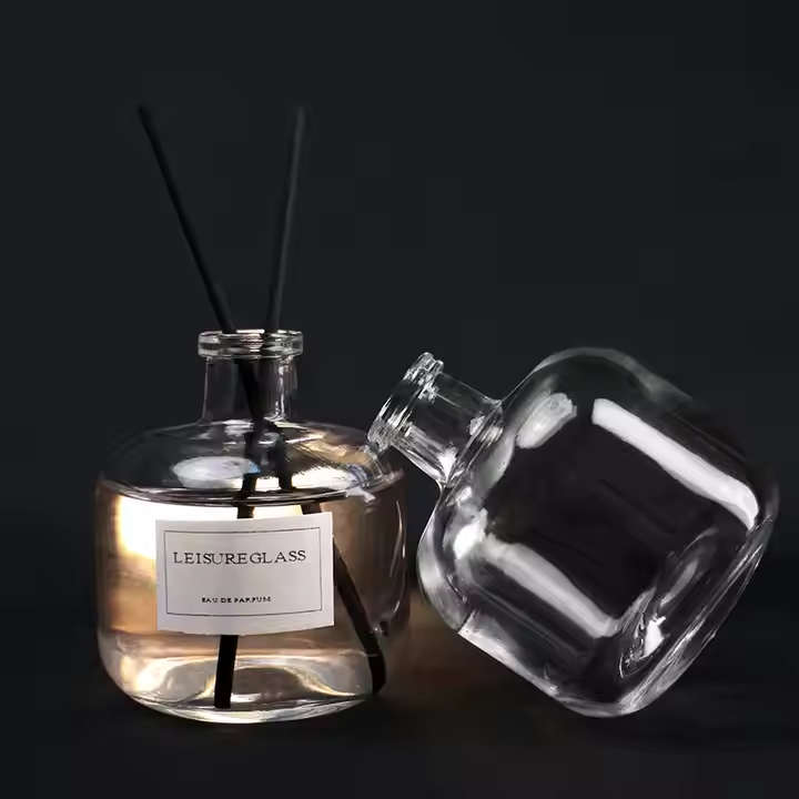 Custom Luxury 120ml Clear Empty Glass Aromatherapy for Reed Diffuser Bottle Fragrance Sticks Premium Glass Bottles for Aroma Use ﻿