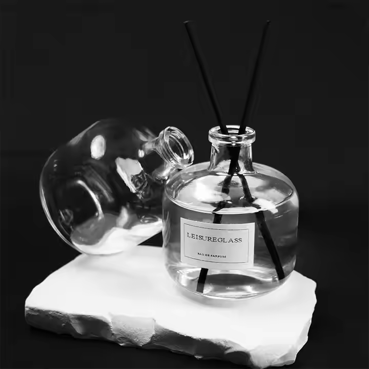 Custom Luxury 120ml Clear Empty Glass Aromatherapy for Reed Diffuser Bottle Fragrance Sticks Premium Glass Bottles for Aroma Use ﻿