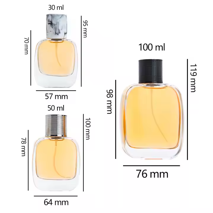 Wholesale Square Empty Spray Bottle Vintage Manufacturer Luxury Empty 30ml 50ml 100ml Perfume Bottle for Perfumes