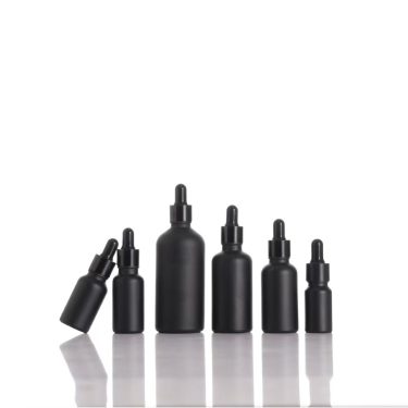 5ml 10ml 15ml 20ml 30ml 50ml 100ml Matte Black Custom Color Essential Oil Glass Bottle Light-proof Empty Dropper Glass Bottle