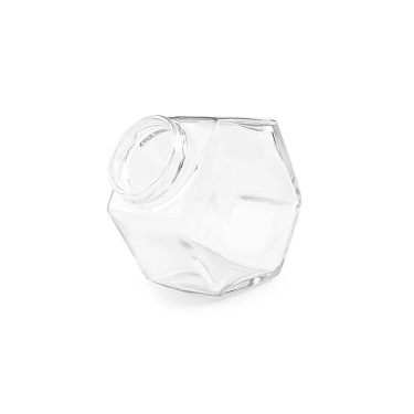 100ml 180ml 280ml 380ml Small Flat Hexagonal Shape Food Storage Container Honey Jam Glass Jar with Lid Suitable for Kitchen Use