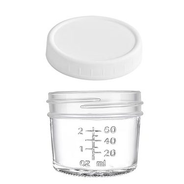 Factory Supply 120ml 4oz Glass Food Preservation and Storage Container Baby Food Glass Jar with Color Sealed Lid