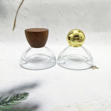 Custom Logo Snap-on Closure Glass Perfume Bottle 30ml Clear Empty Cosmetic Bottle with Lid for Perfume Fragrance Packaging