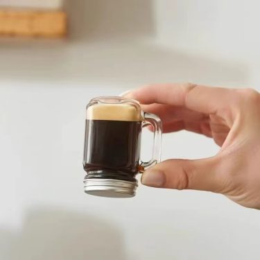 Wholesale 35ml 50ml 120ml Small Glass Mason Mug for Espresso Tequila Shot Cocktail with Handle