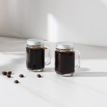 Wholesale 35ml 50ml 120ml Small Glass Mason Mug for Espresso Tequila Shot Cocktail with Handle
