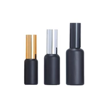 Matte Black Perfume Spray Bottle 10ml-100ml Press Lotion Cosmetic Packaging Glass Bottle