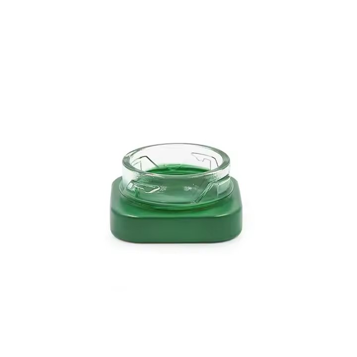 Wholesale 9 ml square Concentrate Glass Jar Eye Cream Empty Custom Jar Packing with Childproof Lid