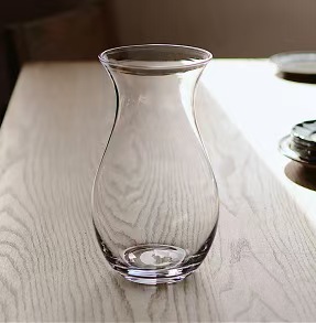 Creative Transparent Glass Vase Desktop Vase Waist-closed Shape Vase for Home Decoration