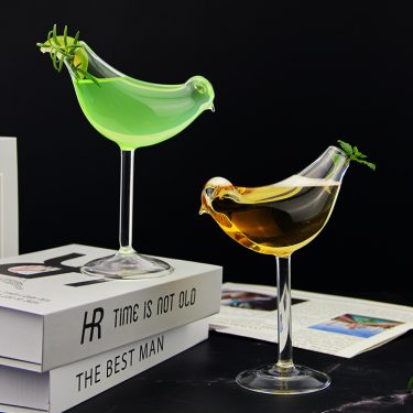 150ml Transparent Borosilicate Cocktail Glass Creative Bird Shape Red Wine Glass Goblet Suitable for Party Bar