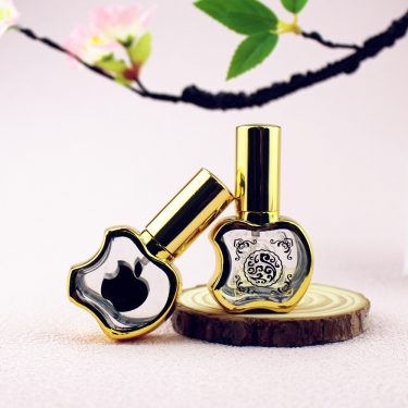 8ml 10ml 15ml Luxury Electroplated Gold Black Apple Shape Perfume Glass Bottle Mini Spray Empty Cosmetic Glass Bottle