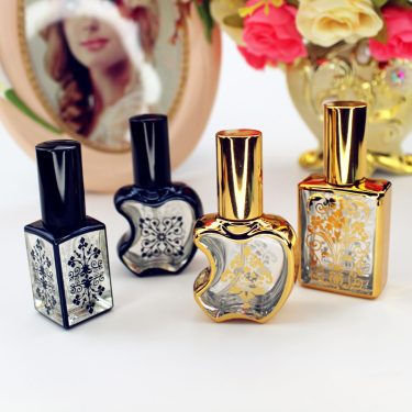 8ml 10ml 15ml Luxury Electroplated Gold Black Apple Shape Perfume Glass Bottle Mini Spray Empty Cosmetic Glass Bottle