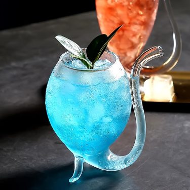 170ml 300ml Transparent Short Tall Cocktail Glass Creative Vampire High Borosilicate Glass Red Wine Goblet for Party Bar