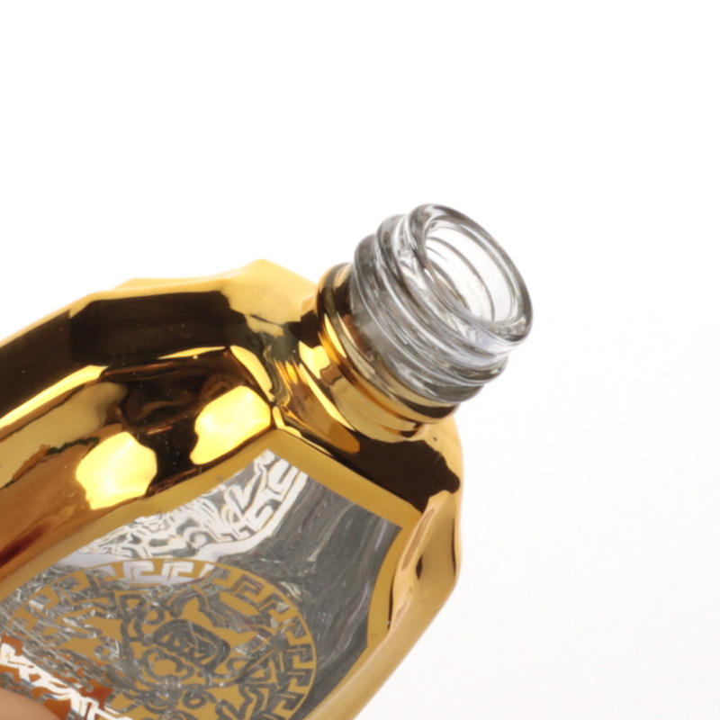 Custom Glass Roller Bottles Essential Oil Bottle Gold Body Massage Oil Roll on Glass Roller Balls for Perfume Oi Attar Bottle