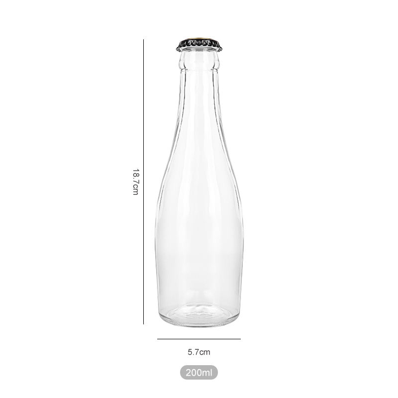 200ml Glass Bottle for Beer Juice Drinks Soda /soft Drinks Bottle Beer Ring Pull Crown Cap