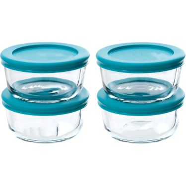 Wholesale High Temperature Resistant Round 3-piece Glass Fresh-keeping Bowl Food Storage Glass Container Microwaveable Suitable