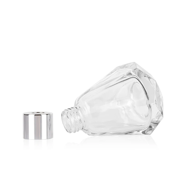 70ml 250ml Transparent Creative Bottom Tapered Glass Aromatherapy Bottle Suitable for Reed Aromatherapy with Lid