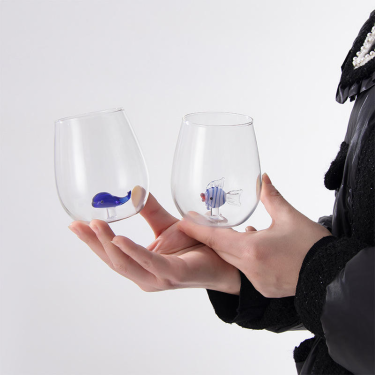 Creative Marine Animal Interior High Borosilicate Glass Beverage Cup Juice Milk Soda 400ml Whiskey Cocktail Red Wine Glass Cup