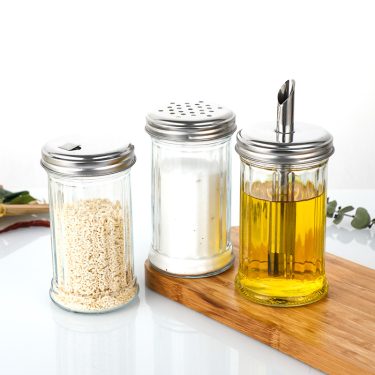 330ml Retro Style Vertical Striped Seasoning Glass Jar for Salt Pepper Chili Powder Suitable for Kitchen or Camping 330ml Retro Style Vertical Striped Seasoning Glass Jar for Salt Pepper Chili Powder Suitable for Kitchen or Camping