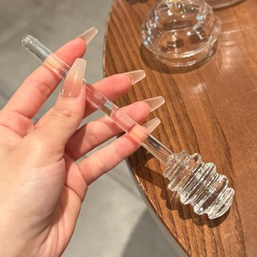 Kitchen Utensils High Quality Glass Honey Spoon Stick Suitable for Honey Coffee Jam Wholesale