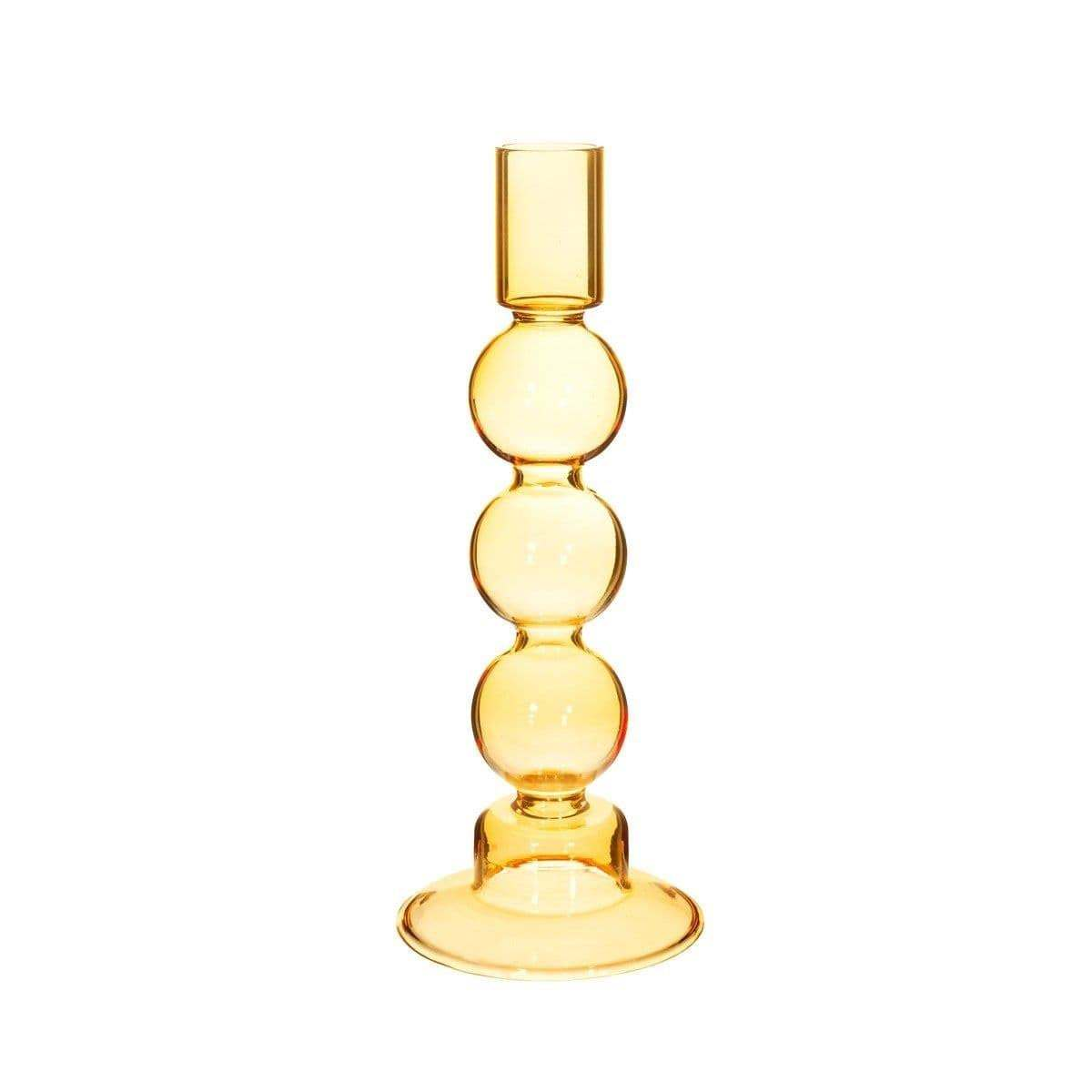 Factory Price Hand Blown Glass Candlestick Colorful Decorative Candle Holder for Home Wedding Event Centerpiece