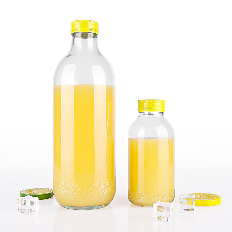 300ml 1000ml Clear Empty Small Mouth Glass Beverage Bottle for Juice Coffee Milk Wholesale