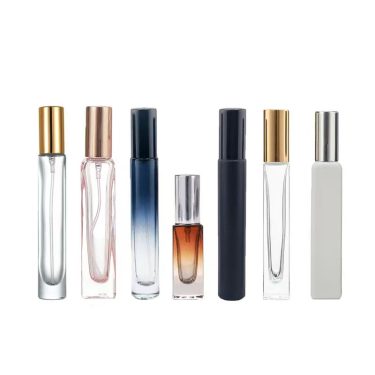 Wholesale Manufacture Empty Square Round White Black Pink Blue 5ml 10ml 15ml Spray Perfume Glass Bottle for Personal Care