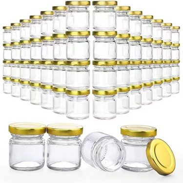 Wholesale 25ml 35ml 50ml Round Hexagonal Mini Glass Honey Jars with Golden Screw Cap Screen Printed for Candies Jam Jelly Wholesale 25ml 35ml 50ml Round Hexagonal Mini Glass Honey Jars with Golden Screw Cap Screen Printed for Candies Jam Jelly