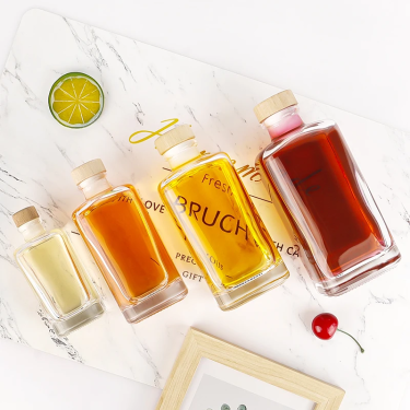 100ml 200ml 375ml 500ml Food Grade Empty Glass Wine Juice Drinking Bottle with Cork 100ml 200ml 375ml 500ml Food Grade Empty Glass Wine Juice Drinking Bottle with Cork