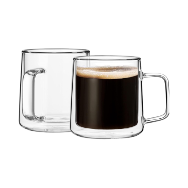 400ml 720ml Double Wall Borosilicate Glass Coffee Mug with Handle Wide Bottom Big Capacity Glass Drinkware