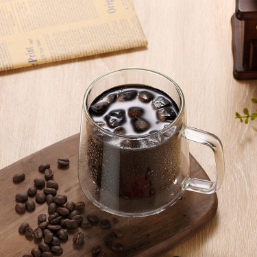 400ml 720ml Double Wall Borosilicate Glass Coffee Mug with Handle Wide Bottom Big Capacity Glass Drinkware
