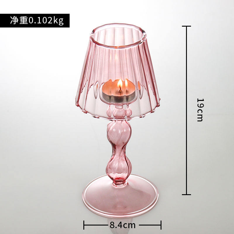 European Style Glass Table Lamp Candelabra Decorative Candle Holder Creative Home Wedding Restaurant Dinner Ornament