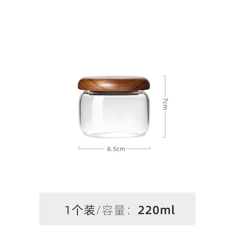 High Borosilicate Glass Modern Kitchen Storage Jar Sustainable Design Round Shape Transparent Sealed Jar for Dried Fruit Snacks