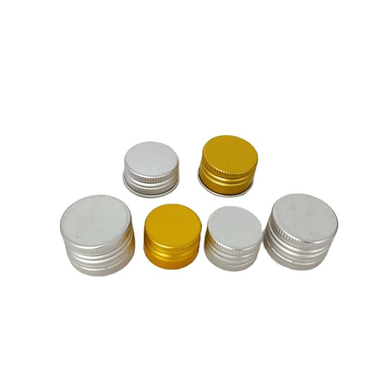 Aluminum Metal Screw Cap Lids for Wine Bottles 18mm 20mm 24mm 26mm 28mm 38mm 58mm 70mm Sizes in Golden Silver Black