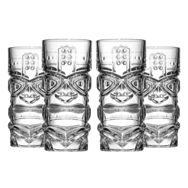 Wholesale 430ml 530ml 600ml Tiki Design Glass Cup Juice Glasses Tiki Mug Cocktail Glasses Margarita Glass