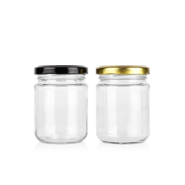 Wholesale 6oz 170ml Wide Mouth Clear Empty Food Storage Glass Container Food Grade Glass Jar with Screw Cap