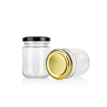 Wholesale 6oz 170ml Wide Mouth Clear Empty Food Storage Glass Container Food Grade Glass Jar with Screw Cap