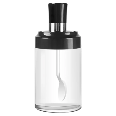 250ml Kitchen Condiments Spice Glass Jars Household Glass Bottles Moisture-Proof Herb & Spice Storage Jars with Spoon