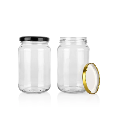 Wholesale 370ml Round Glass Food Storage Container Honey Sauce Pickles Food Insurance Sealed Glass Jar with Lid