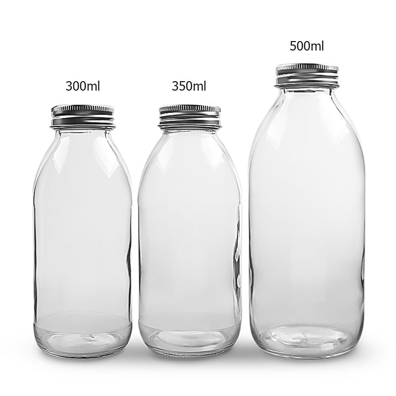 300ml 350ml 500ml High Flint Juice Drink Mineral Water Apple Cider Vinegar Glass Bottle with Polymer Lid