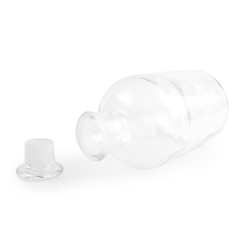 Transparent 60ml125ml250ml500ml1000ml Narrow Mouth Glass Reagent Bottle for Medicinal with Glass Lid