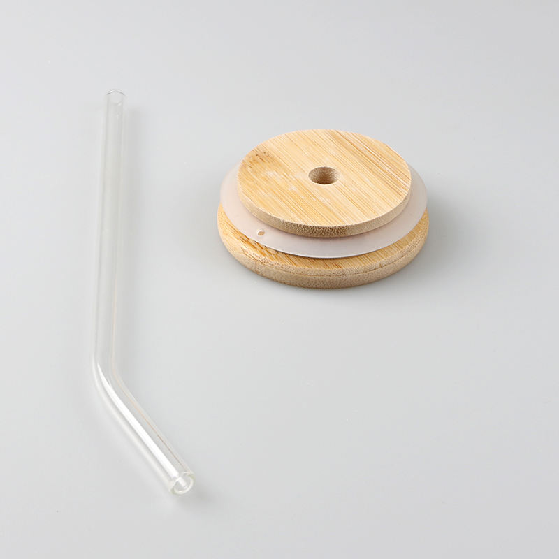 16 oz Iced Glass Cups with Lids and Straws Coffee Glass Cups Drinking Glasses Tea Whiskey Water