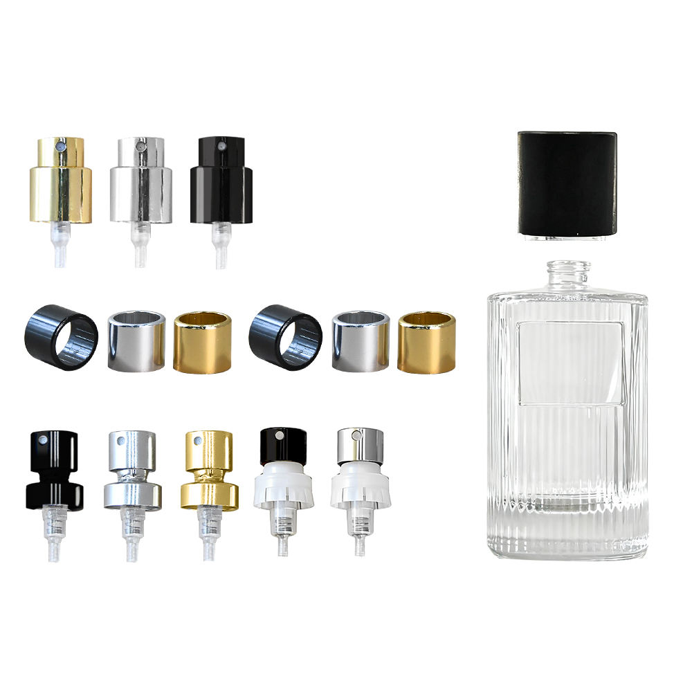 Wholesale Cylinder Vertical-striped Empty Perfume Spray Bottle 50ml 100ml Premium Glass Pump Sprayer Luxury