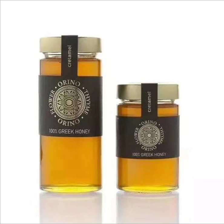 212ml 250ml 350ml Straight Glass Jar High Lid for Health Food Chill Sauce Honey Storage Use for Jelly Juice Olive Oil Cake Gift