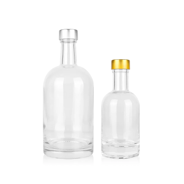 50ml 100ml 200ml 375ml 500ml 750ml High Quality Clear Empty Thickness Glass Wine Liquor Storage Bottle with Cork or Screw Cap